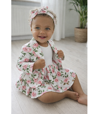 3-delige roses set - roze/wit