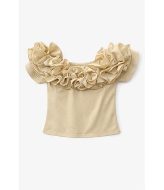 Ruches Top Beige