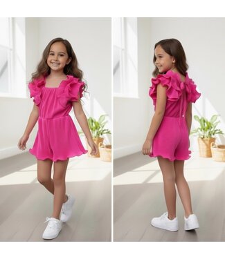 Layered Jumpsuit - Fuchsia