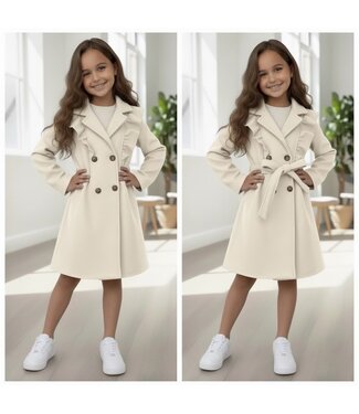 Ruffle Trenchcoat - Beige