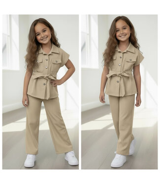 Gilet button set - Beige