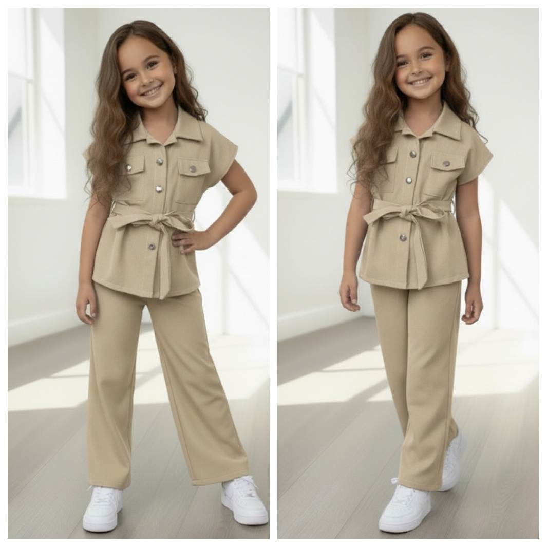 Gilet button set - Beige (Verzenddatum 5 feb)