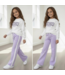 Soho Leopard Jogging set - Lila/Wit
