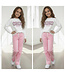 Soho Leopard Jogging set - Roze/Wit