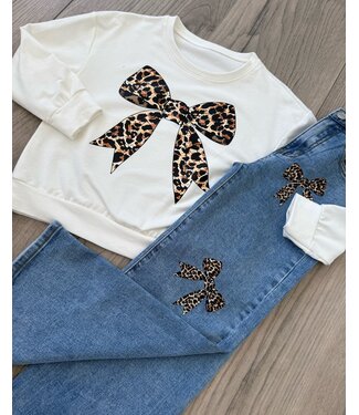 Leopard Sweater - Wit