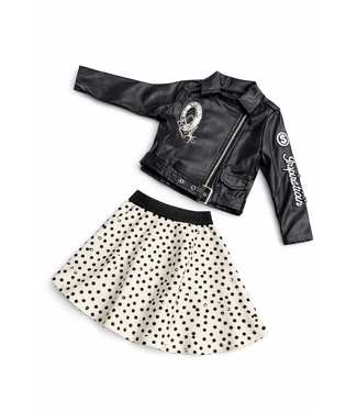 Leatherlook jacket & Rokje