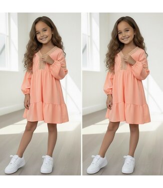 Boho Lace dress - Coral