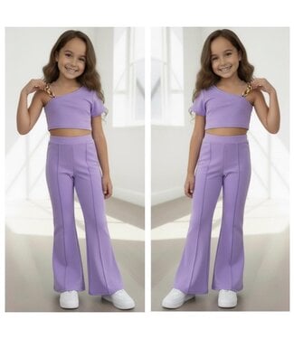 Chained pants set 2-delig - Paars (Verzenddatum 9 Feb)