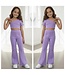 Chained pants set 2-delig - Paars (Verzenddatum 9 Feb)