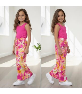 Colour pants set 2-delig - Fuchsia (Verzenddatum 9 Feb)