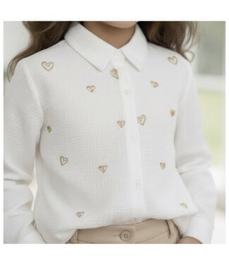Hartjes Blouse - Wit