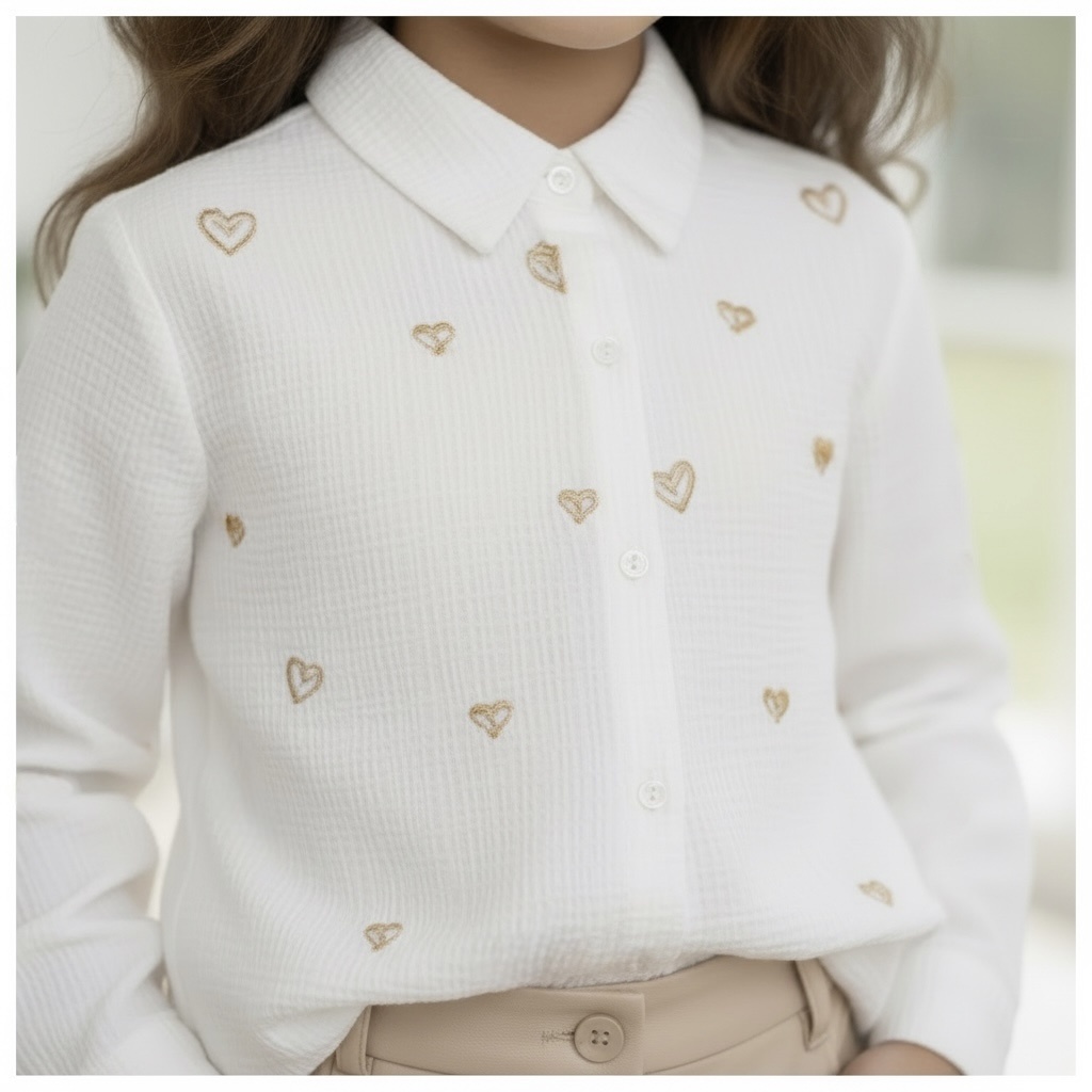 Hartjes Blouse - Wit