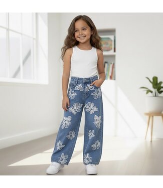 Flower Denim Jeans (Verzenddatum 12 Feb)