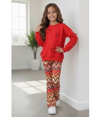 Flared Set - Rood (Verzenddatum 12 Feb)