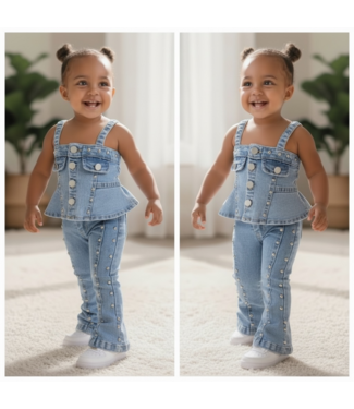 Denim Flared Set