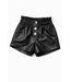 Draakjes en Boefjes Leatherlook button short - Zwart