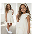 Dirkje  Ruffle Jurkje met haarband - Off White