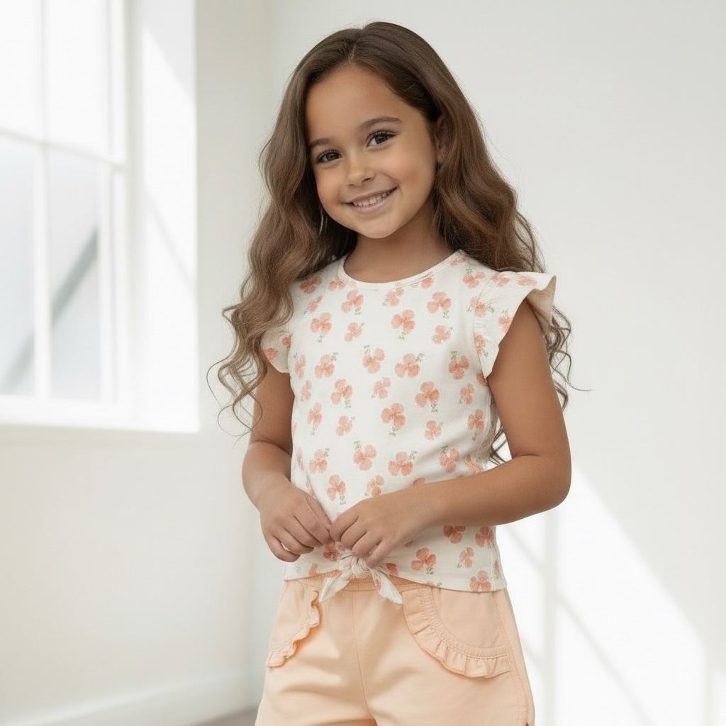 T-Shirt All-over bloemenprint