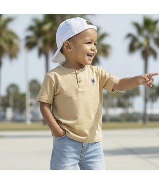 Dirkje  Palm T-Shirt - Camel