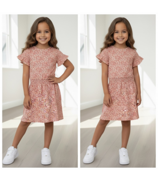 Koko Noko Bloemen Jurkje - Blushed Terra