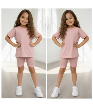 Cyclin’ Short Set - Roze