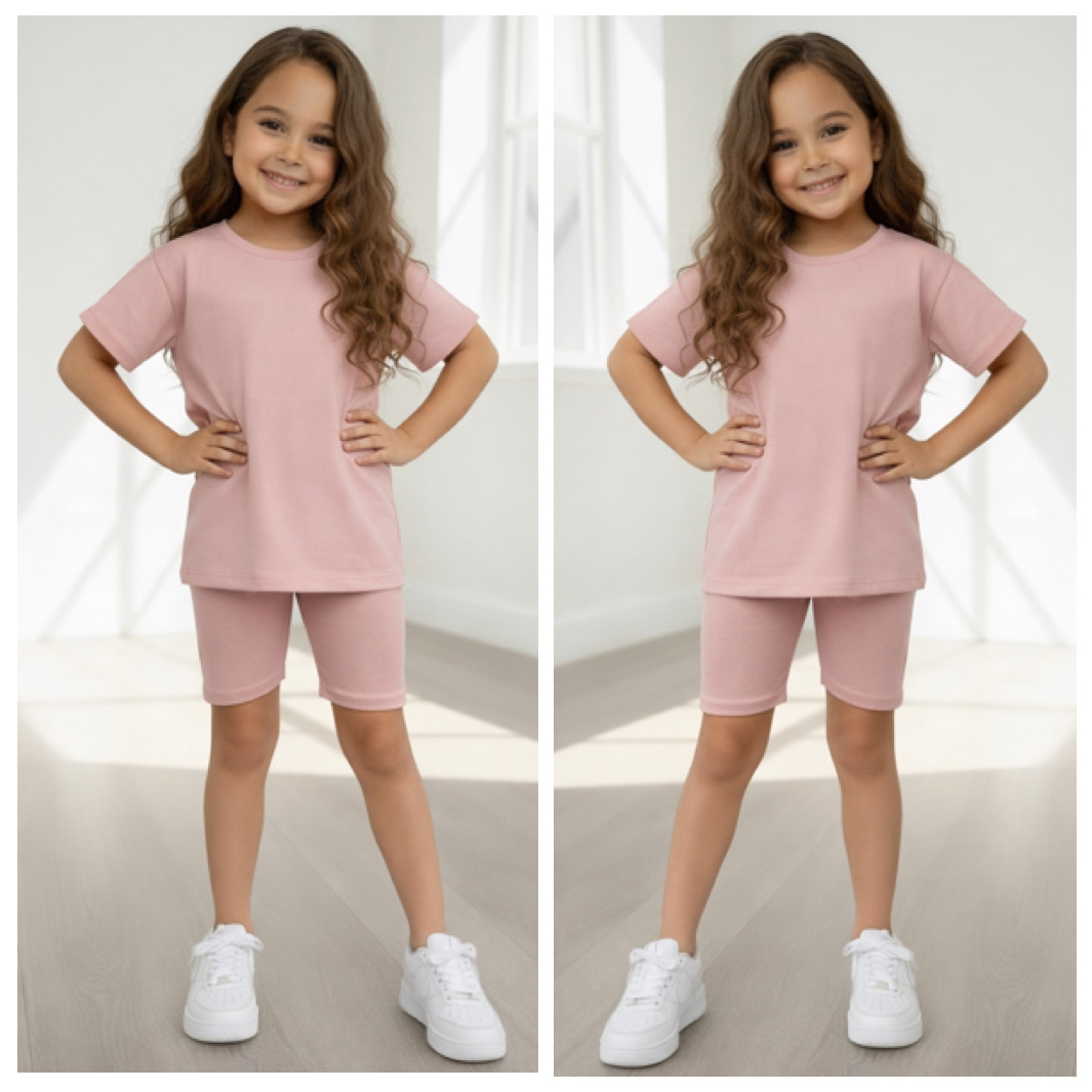 Cyclin’ Short Set - Roze