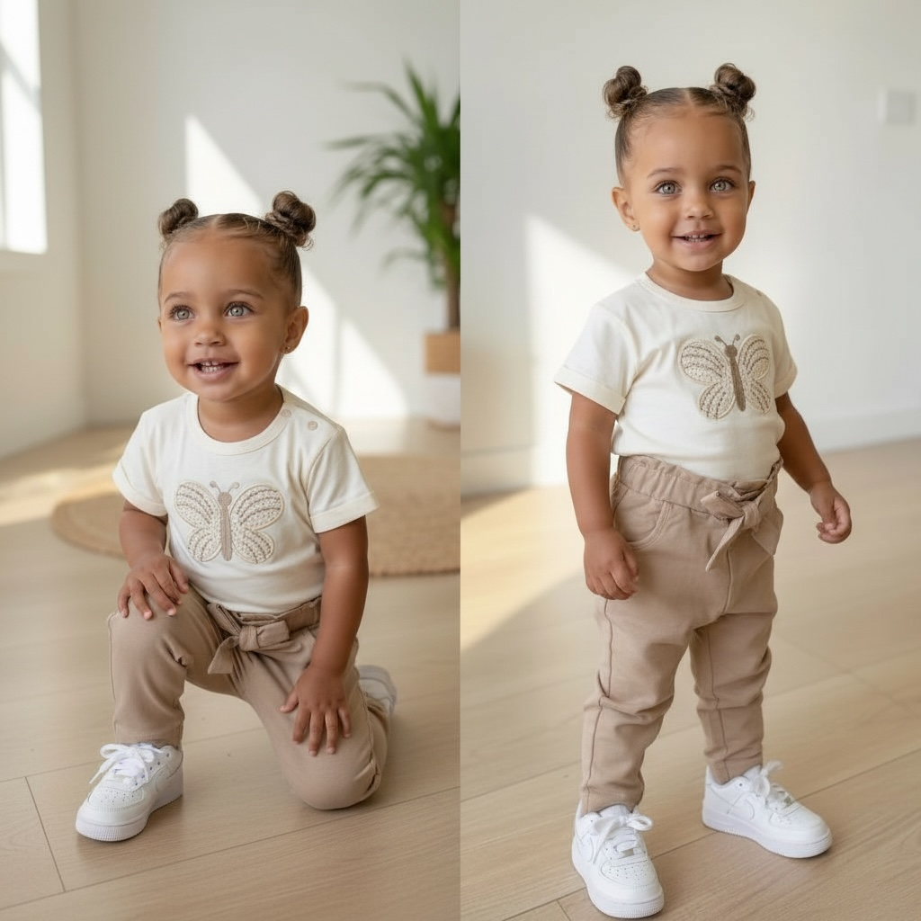 Joggingbroek met strik - Beige