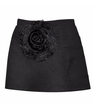 Rok met roos - Zwart
