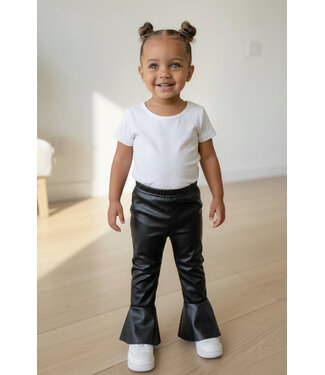 Draakjes en Boefjes Ruffle Flared Broek - Leatherlook