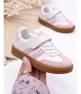 Stripe Sneakers - Roze/Wit