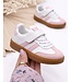 Stripe Sneakers - Roze/Wit