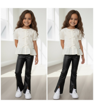 No Way Monday Leatherlook Flared Met Split