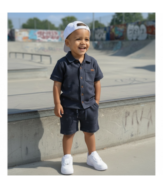 Dirkje  Polo short set  - Navy  (Verzenddatum 1 mei)