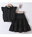 Ruffle skirt Set - Zwart (Verzenddatum 23 feb)