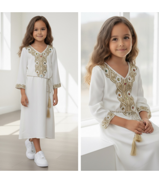 Layla Embroidery Dress – Wit (Verzenddatum 23 feb)