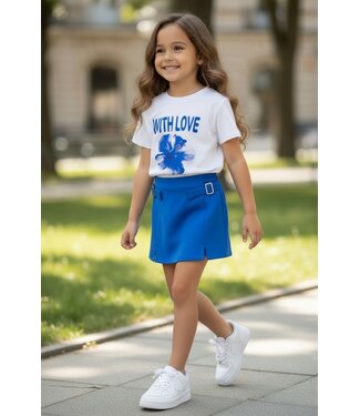 Flower Skort Set - Blauw