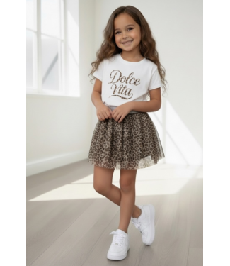 Dolce Vita Leopard Set - Wit