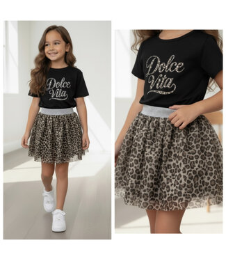 Dolce Vita Leopard Set - Zwart