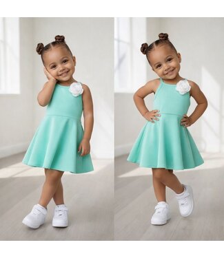 Little Flower dress - Mint (Verzenddatum 23 Feb)