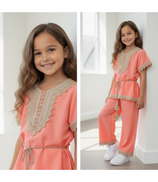 Kaftan 2-Delig Set – Peach (Verzenddatum 23 feb)