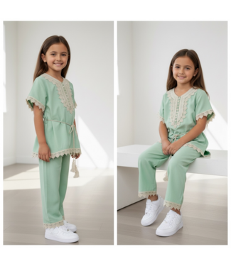 Kaftan 2-Delig Set – Vert (Verzenddatum 23 feb)