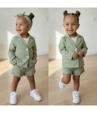 Suit Up Short Set – Vert (met haarband) - verzenddatum 23 feb l