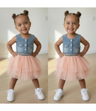 Denim & Tule Dress (Verzenddatum 23 Feb)