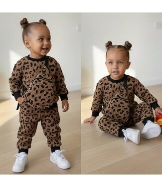 Leopard Set - Bruin (Met Tasje)