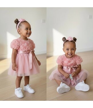 My Sweet Roses Dress - Roze (Met haarband)