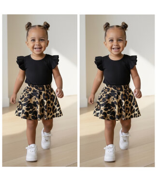 Draakjes en Boefjes Pretty Little Skirt - Leopard