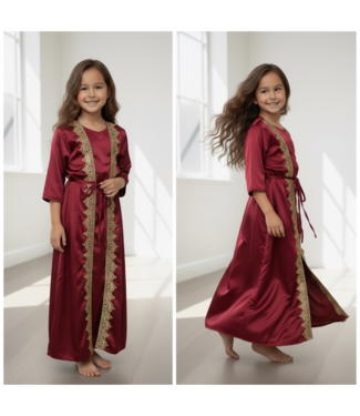 Kaftan Dress Set – Bordeaux
