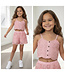 Kanten co-ord set top & short - Roze (Verzenddatum 26 feb)