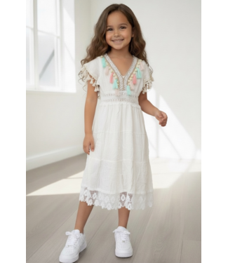 Lange Ibiza jurk - Wit