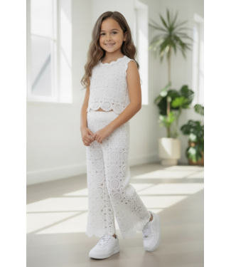 Kanten co-ord set - Wit
